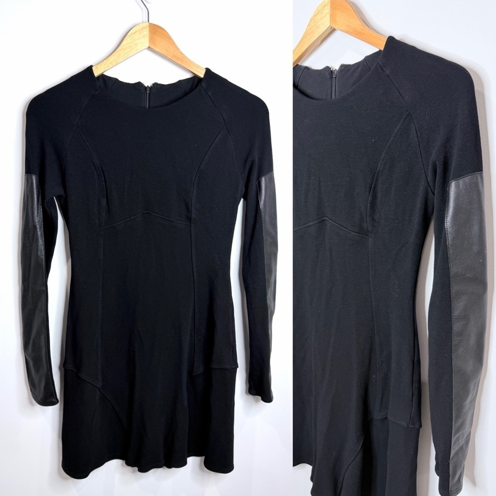 Twenty Long Sleeve Midi Black Dress